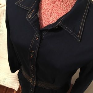 Ellenyun denim button down dress